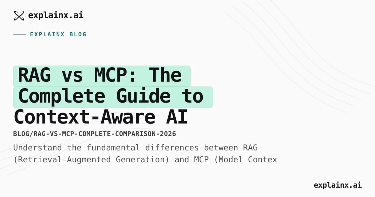 RAG vs MCP: The Complete Guide to Context-Aware AI Systems in 2026
