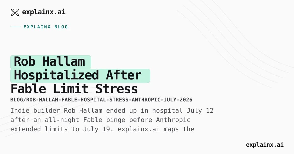 Rob Hallam Hospitalized After Fable Limit Stress — What Builders Are Asking