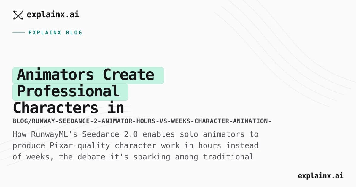 Animators Create Professional Characters in Hours with RunwayML Seedance 2.0