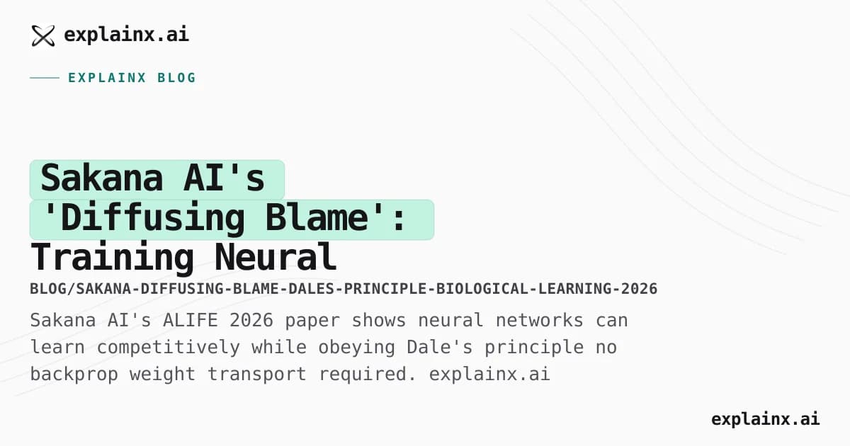 Sakana AI's 'Diffusing Blame': Training Neural Networks Like Real Neurons