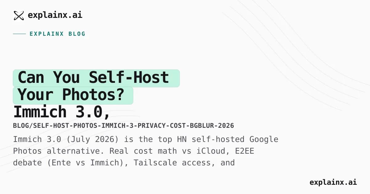 Can You Self-Host Your Photos? Immich 3.0, Privacy, Costs, and When to Blur Faces