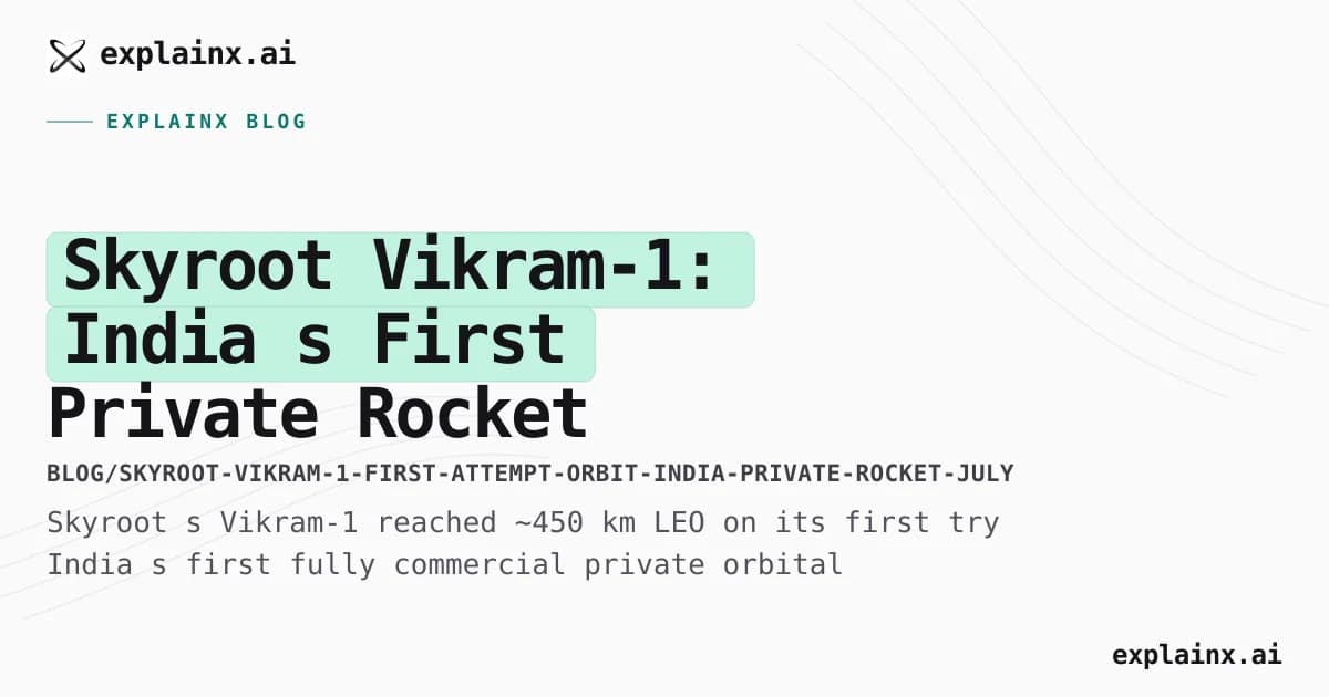 Skyroot Vikram-1: India’s First Private Rocket Hits Orbit