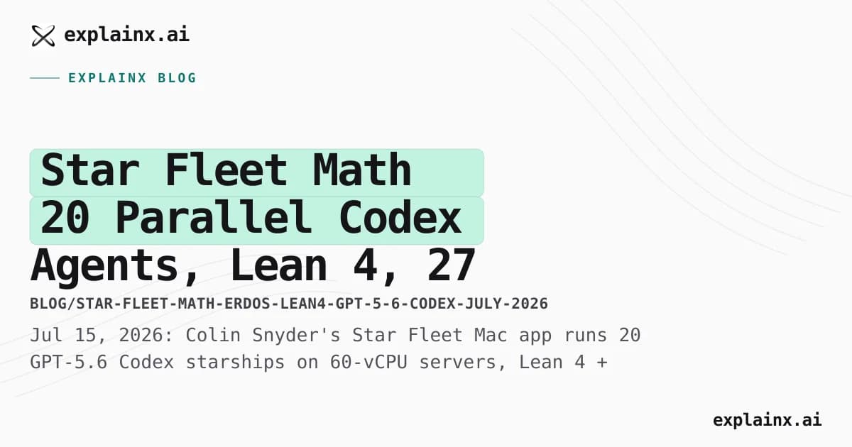 Star Fleet Math — 20 Parallel Codex Agents, Lean 4, 27 Erdős Proposals