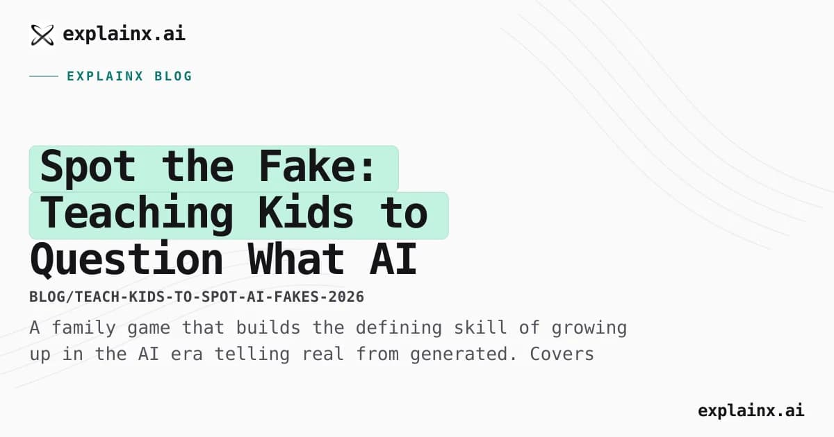 Spot the Fake: Teaching Kids to Question What AI Shows Them