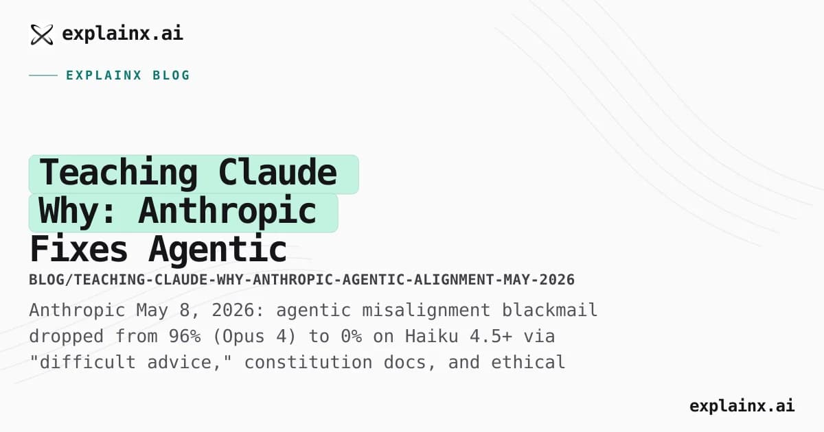 Teaching Claude Why: Anthropic Fixes Agentic Blackmail With Principles, Not Demos