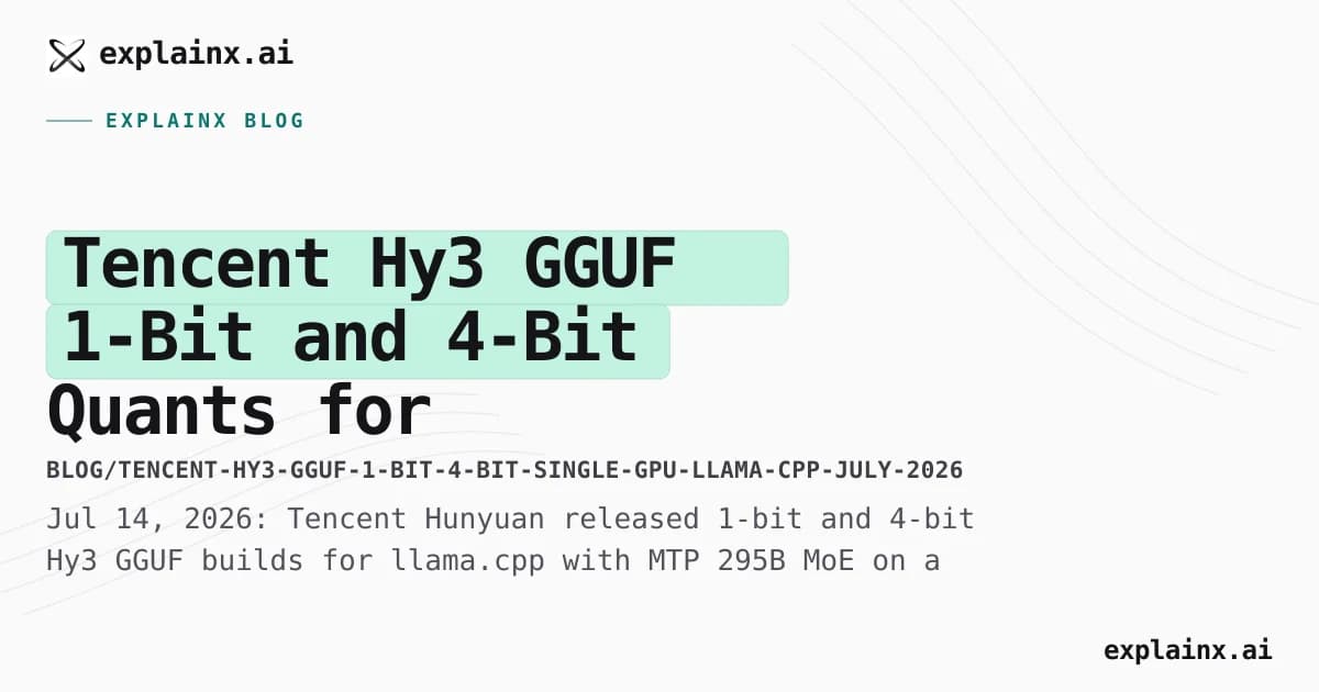 Tencent Hy3 GGUF — 1-Bit and 4-Bit Quants for Single-GPU llama.cpp