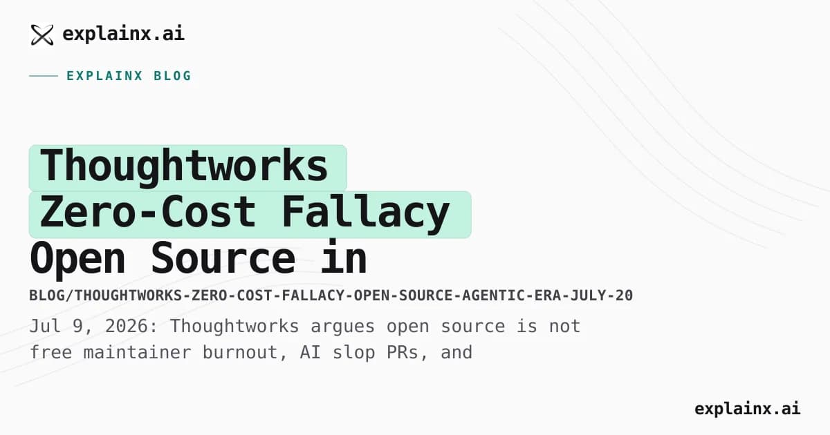 Thoughtworks Zero-Cost Fallacy — Open Source in the Agentic Era