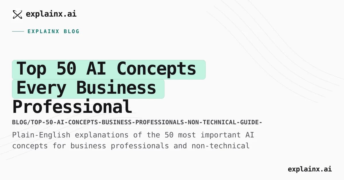 Top 50 AI Concepts Every Business Professional Should Know [2026]