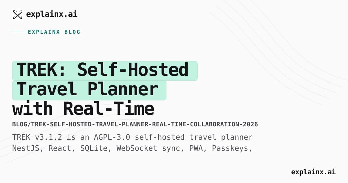 TREK: Self-Hosted Travel Planner with Real-Time Maps, Budgets, and AI