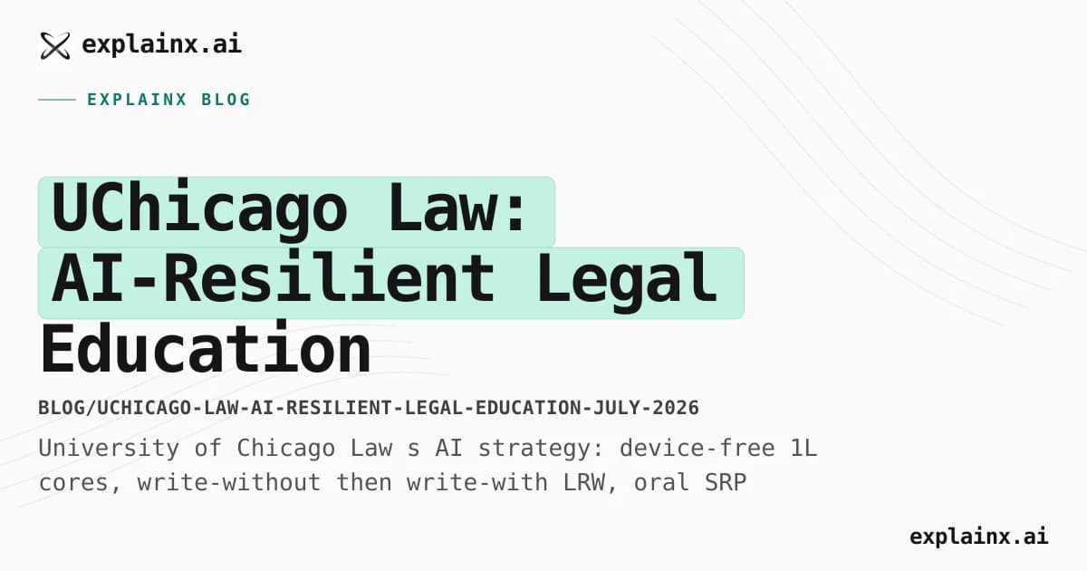 UChicago Law: AI-Resilient Legal Education