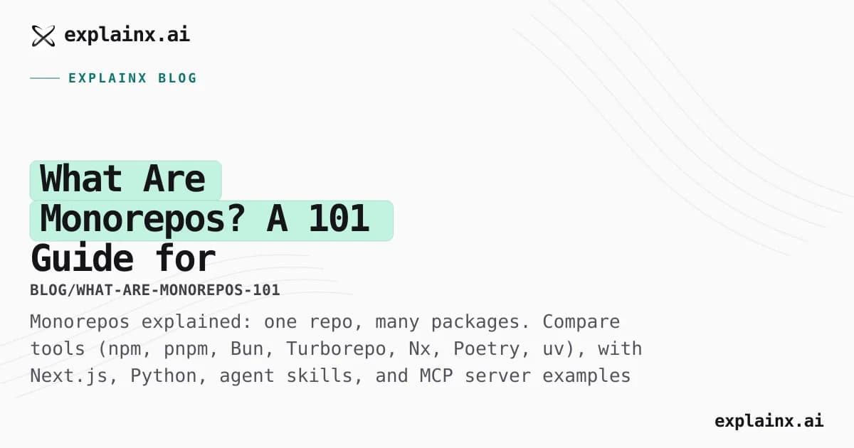 What Are Monorepos? A 101 Guide for JavaScript, Python, Next.js, AI Agents, and MCP (2026)
