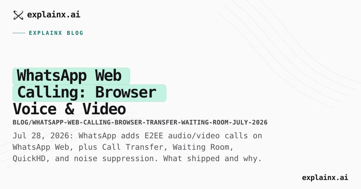 WhatsApp Web Calling: Browser Voice & Video Calls, Transfer, Waiting Room