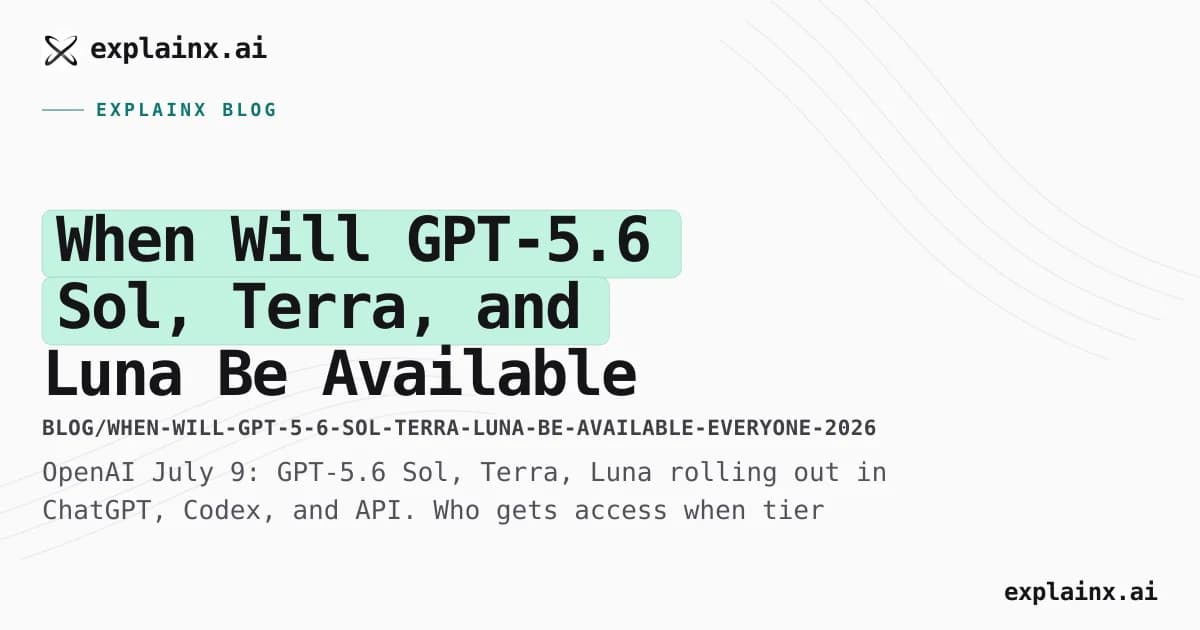 When Will GPT-5.6 Sol, Terra, and Luna Be Available to Everyone?