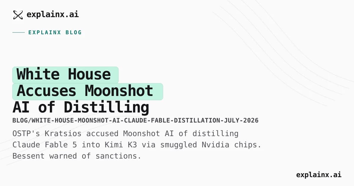 White House Accuses Moonshot AI of Distilling Claude Fable 5 Into Kimi K3