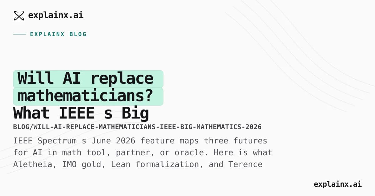 Will AI replace mathematicians? What IEEE’s “Big Mathematics” debate means for proofs, Lean, and your career