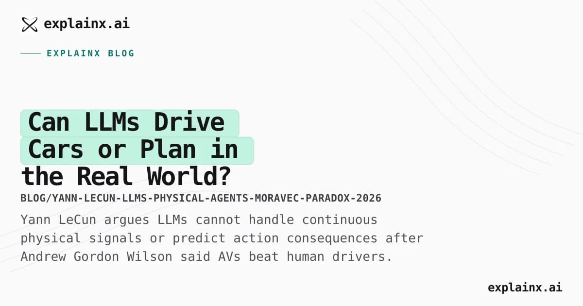 Can LLMs Drive Cars or Plan in the Real World? Yann LeCun vs the AV Optimists