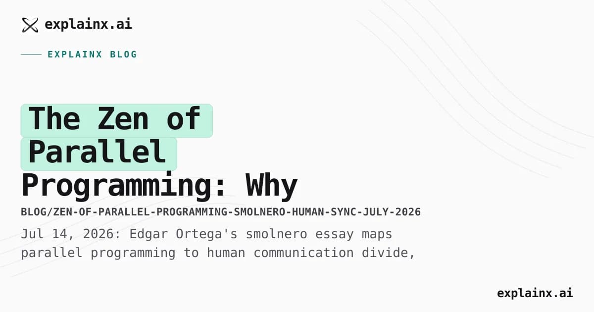 The Zen of Parallel Programming: Why More CPUs Do Not Fix Human Sync
