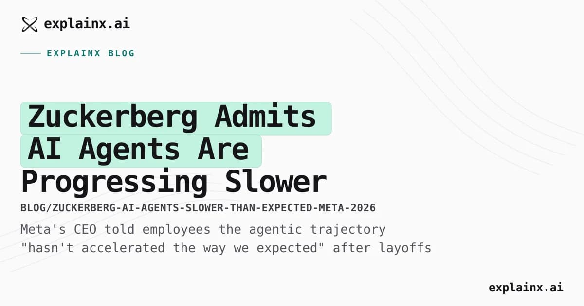 Zuckerberg Admits AI Agents Are Progressing Slower Than Expected