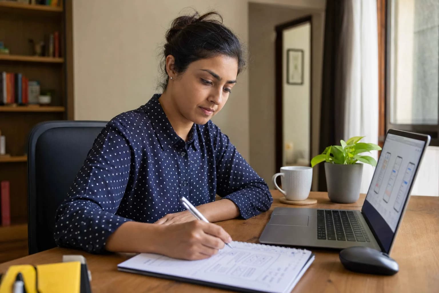 An everyday product professional building a prototype at a home desk