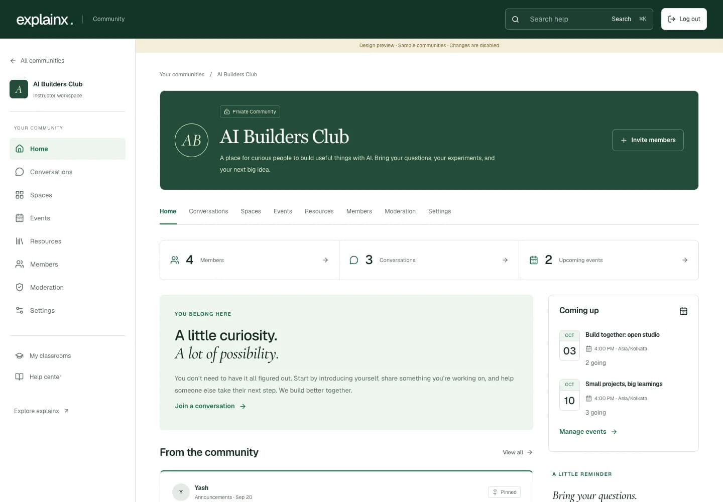 explainx.ai Community: A Home for Instructors and Learners