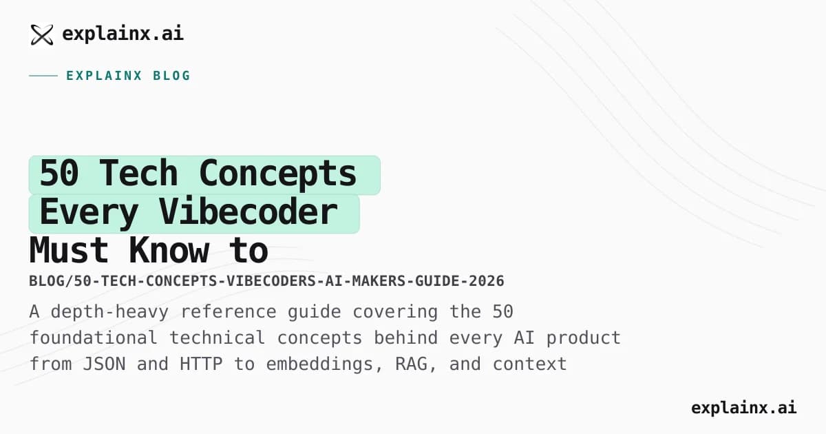 50 Tech Concepts Every Vibecoder Must Know to Become an AI Maker (2026 Edition)
