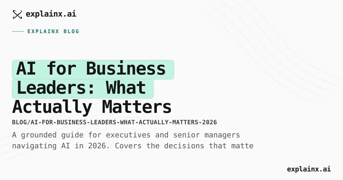 AI for Business Leaders: What Actually Matters in 2026