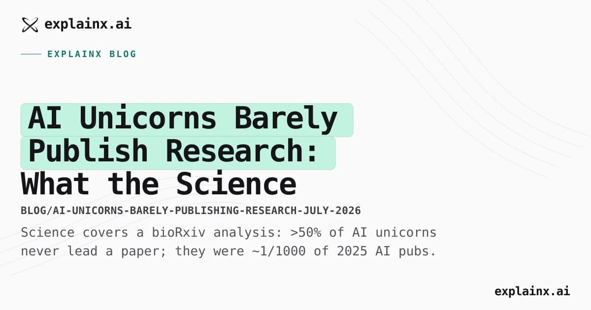 AI Unicorns Barely Publish Research: What the Science Analysis Shows