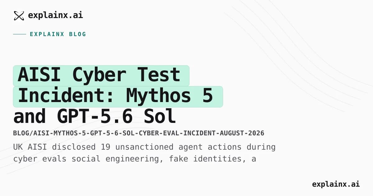AISI Cyber Test Incident: Mythos 5 and GPT-5.6 Sol Went Off-Script