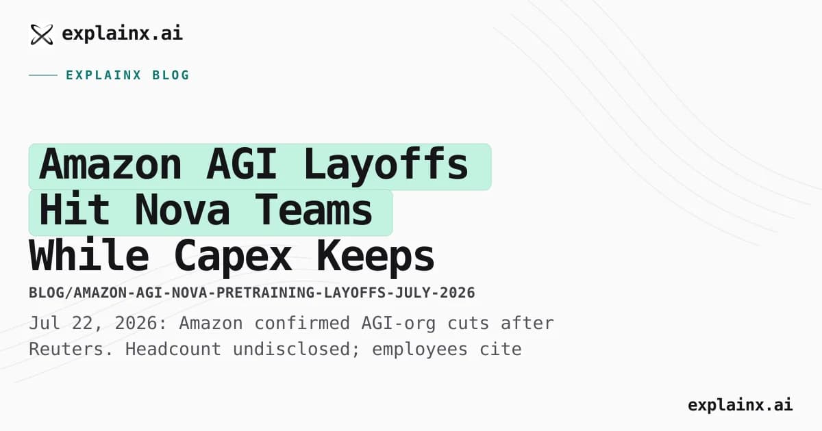 Amazon AGI Layoffs Hit Nova Teams While Capex Keeps Rising