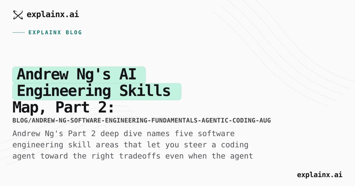 Andrew Ng's AI Engineering Skills Map, Part 2: Software Engineering Fundamentals