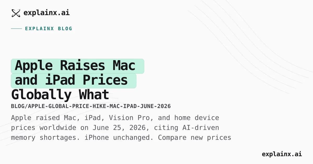 Apple Raises Mac and iPad Prices Globally — What Changed on June 25, 2026