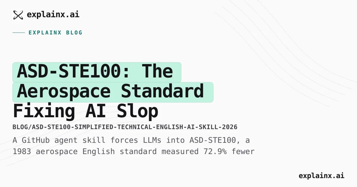 ASD-STE100: The Aerospace Standard Fixing AI Slop Writing