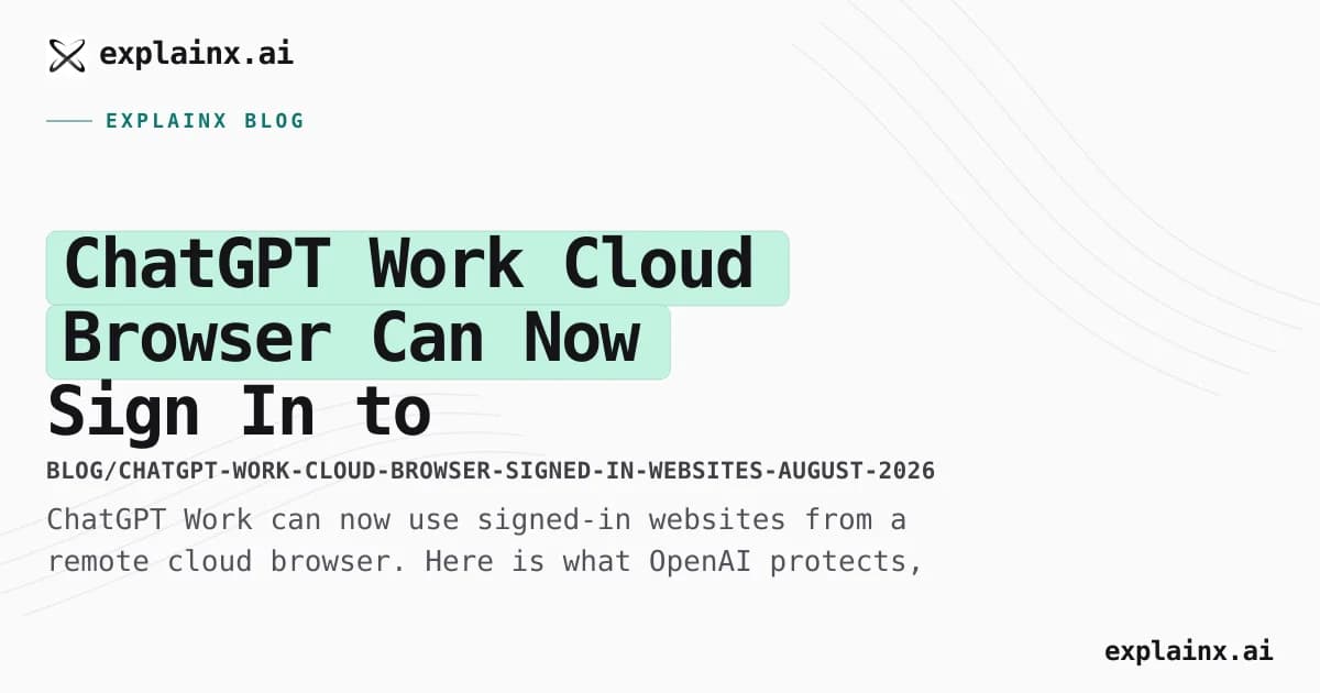 ChatGPT Work Cloud Browser Can Now Sign In to Websites