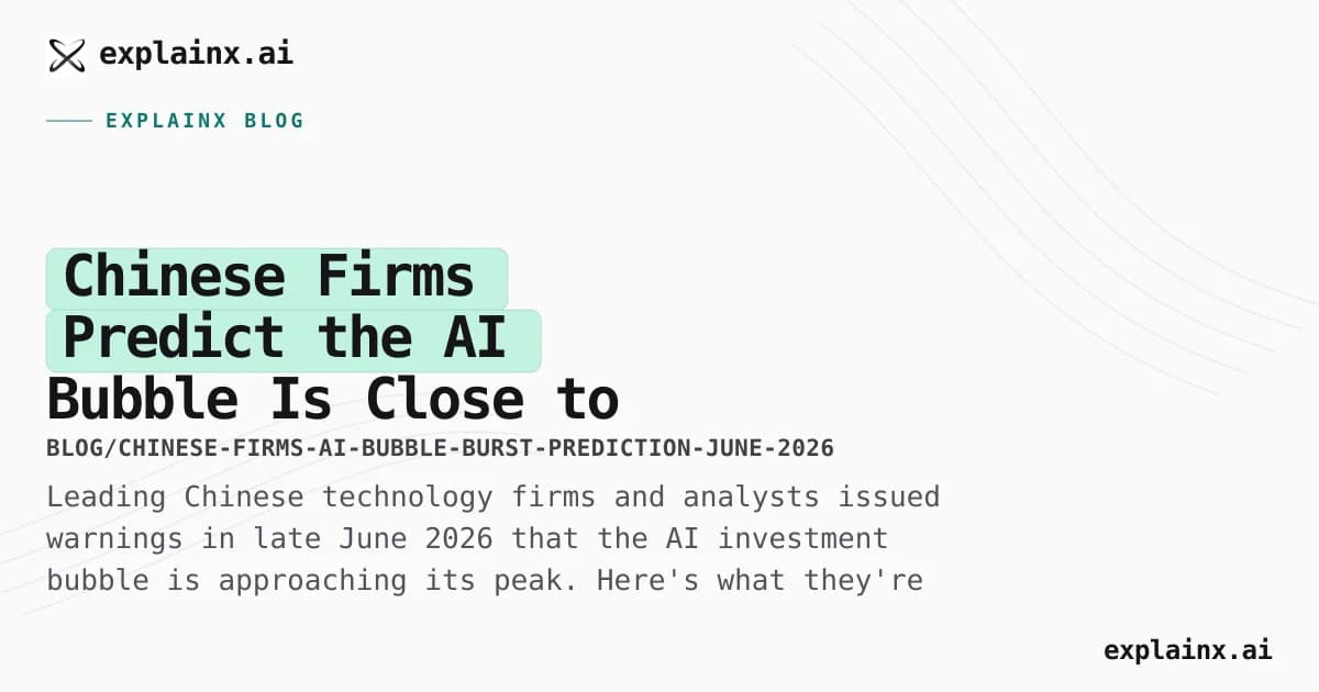 Chinese Firms Predict the AI Bubble Is Close to Bursting — What the Warning Signals Mean