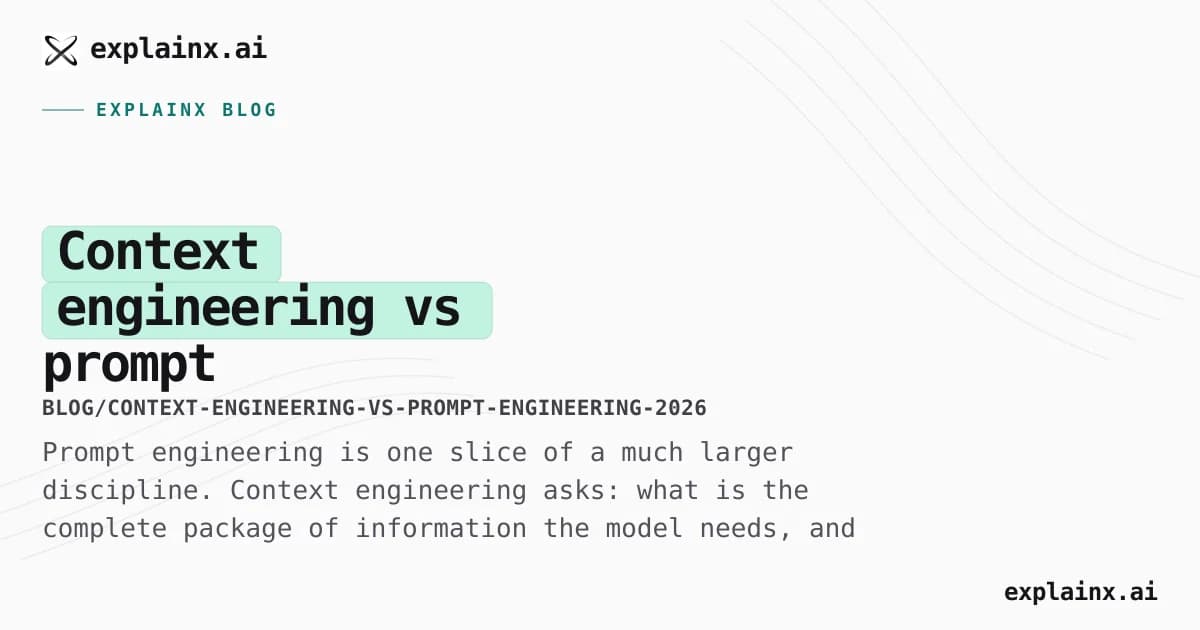 Context engineering vs prompt engineering: a precise distinction for 2026