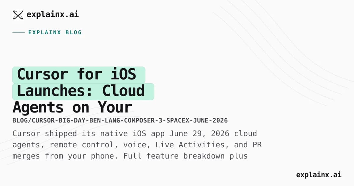 Cursor for iOS Launches: Cloud Agents on Your Phone — Ben Lang's Big Day (June 29)
