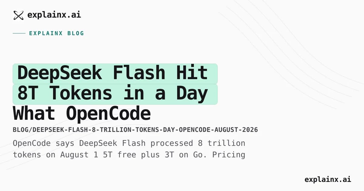 DeepSeek Flash Hit 8T Tokens in a Day — What OpenCode Measured