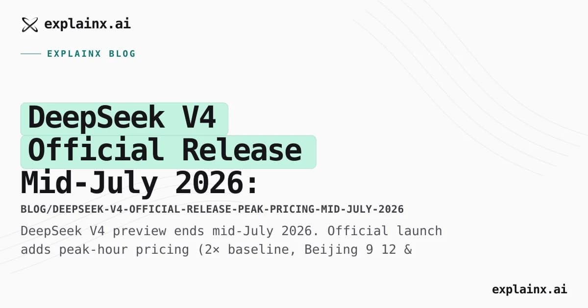 DeepSeek V4 Official Release Mid-July 2026: Peak-Hour Pricing Explained