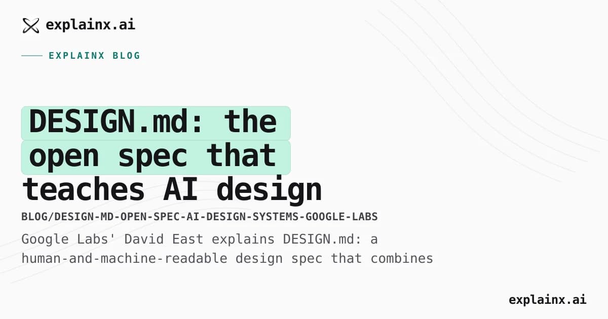 DESIGN.md: the open spec that teaches AI design intent, not just tokens