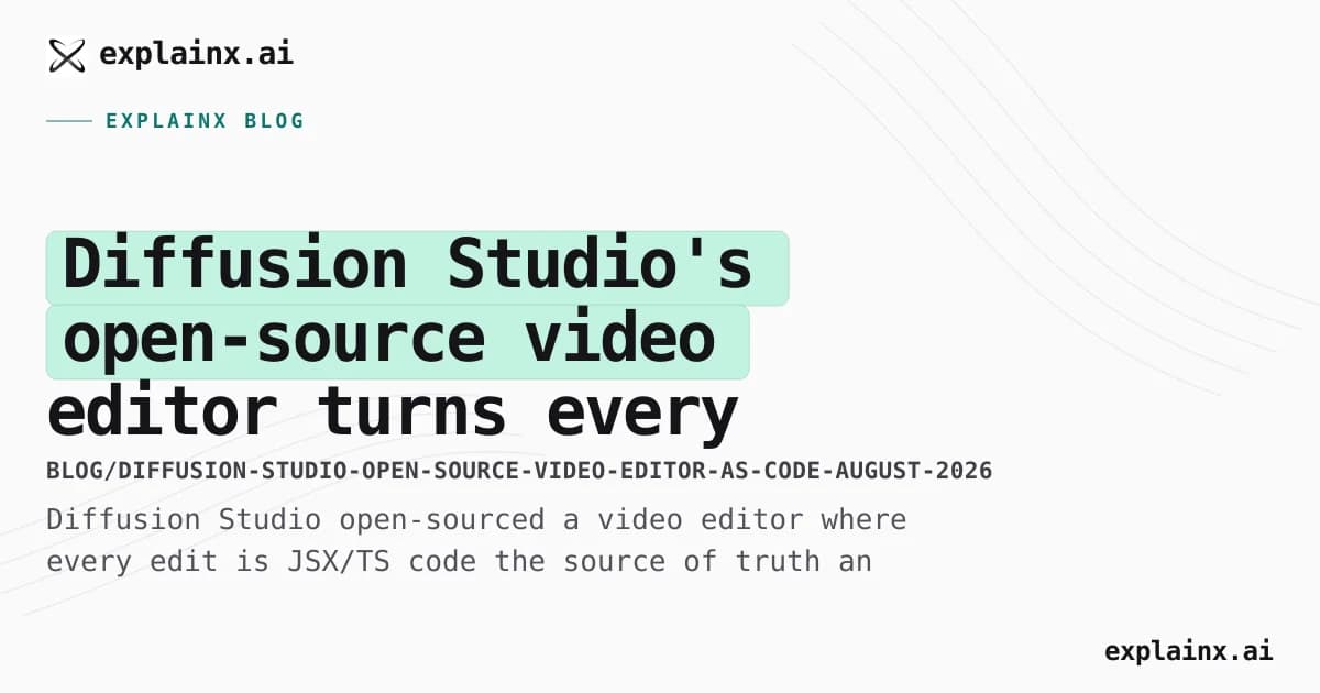 Diffusion Studio's open-source video editor turns every edit into code
