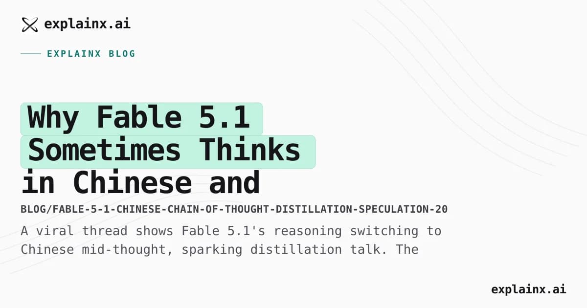 Why Fable 5.1 Sometimes Thinks in Chinese — and What It Doesn't Prove