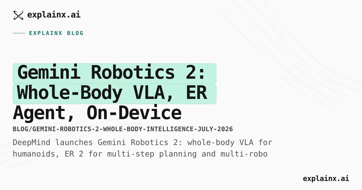 Gemini Robotics 2: Whole-Body VLA, ER Agent, On-Device