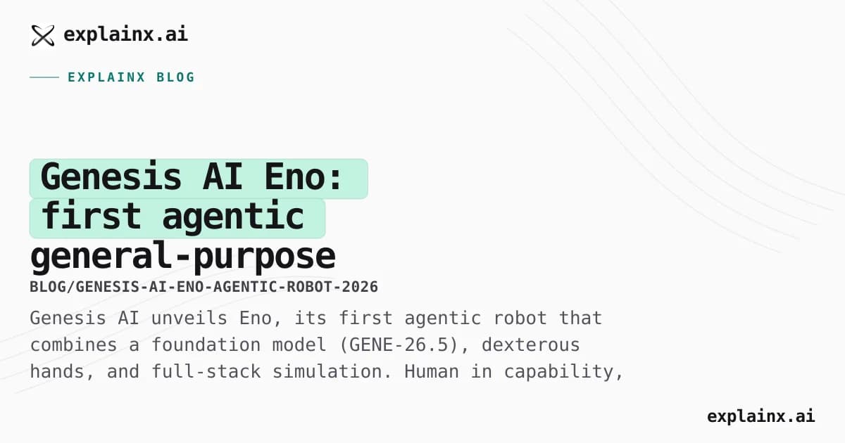 Genesis AI Eno: first agentic general-purpose robot powered by GENE foundation model