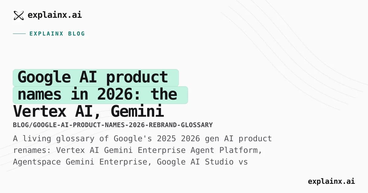 Google AI product names in 2026: the Vertex AI, Gemini Enterprise, and Agent Studio rebrand glossary