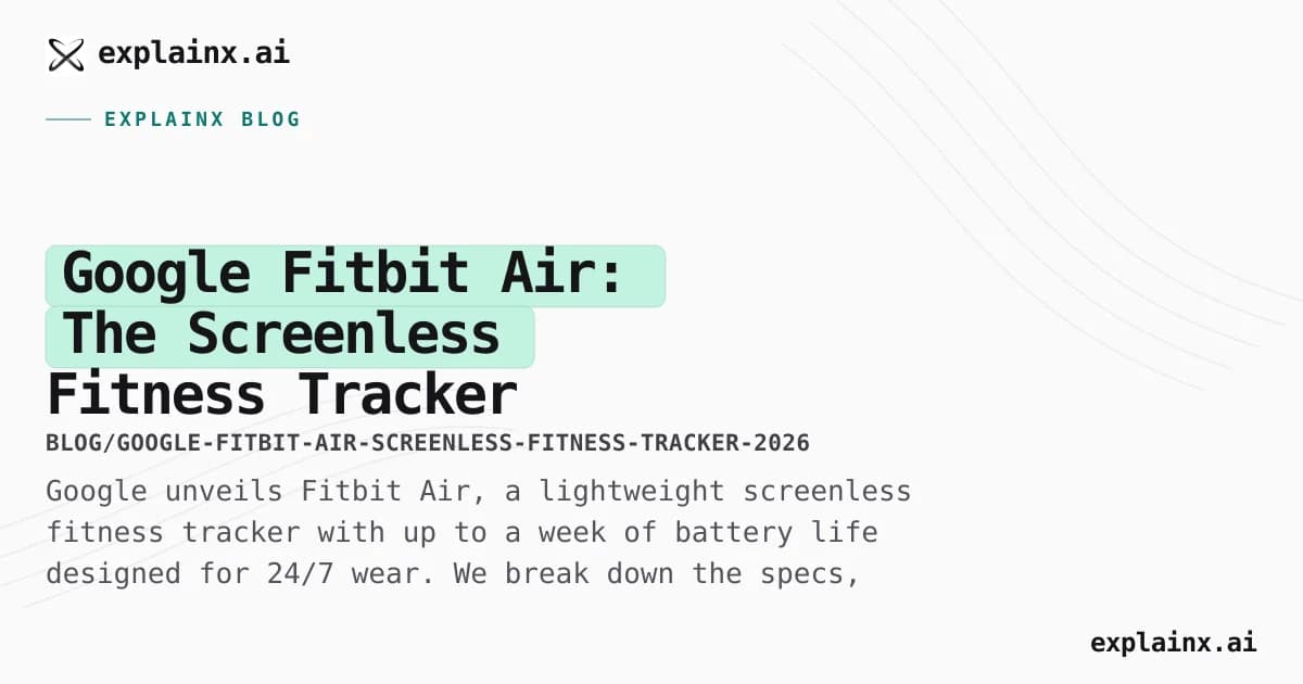 Google Fitbit Air: The Screenless Fitness Tracker That Could Challenge Whoop in 2026