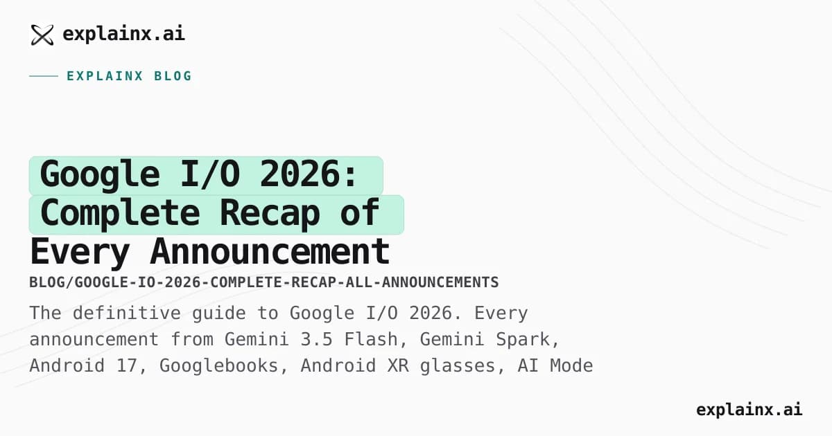 Google I/O 2026: Complete Recap of Every Announcement - Gemini 3.5, Spark, Android 17 & More