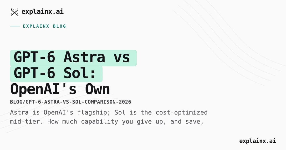 GPT-6 Astra vs GPT-6 Sol: OpenAI's Own Cost-vs-Capability Tradeoff