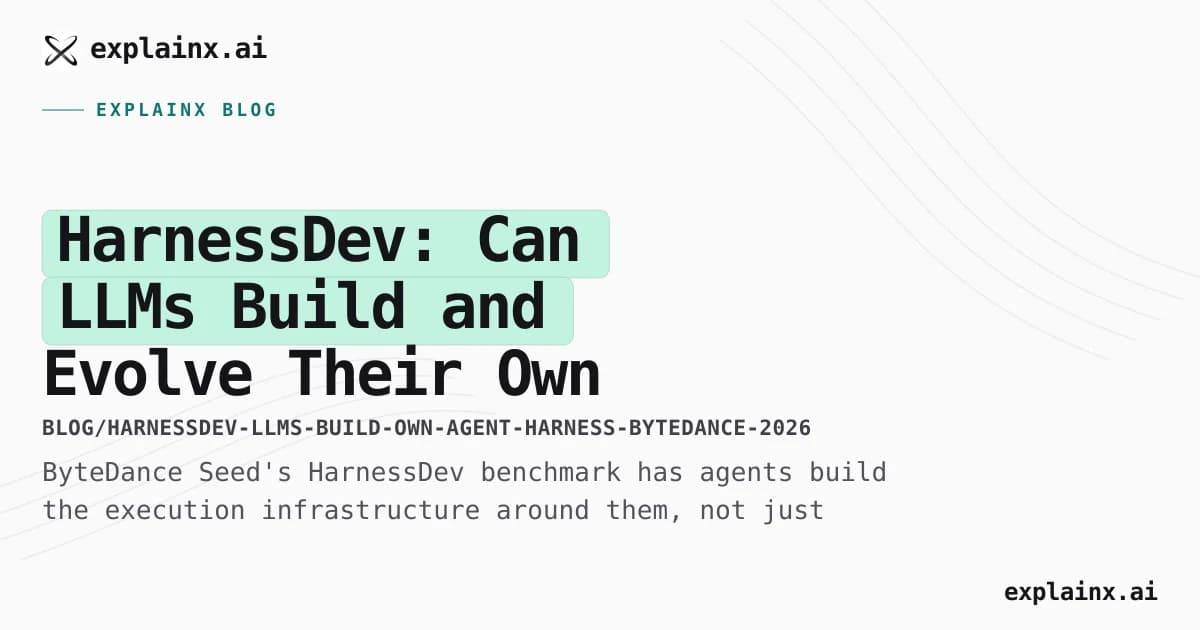 HarnessDev: Can LLMs Build and Evolve Their Own Agent Harness?