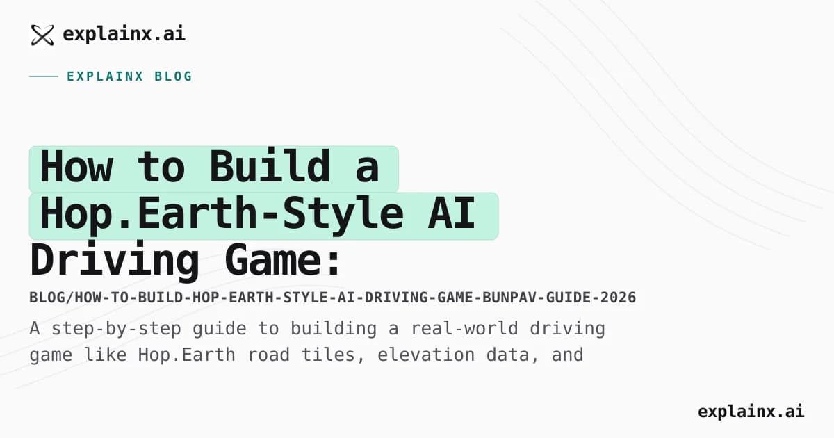 How to Build a Hop.Earth-Style AI Driving Game: Step-by-Step Guide
