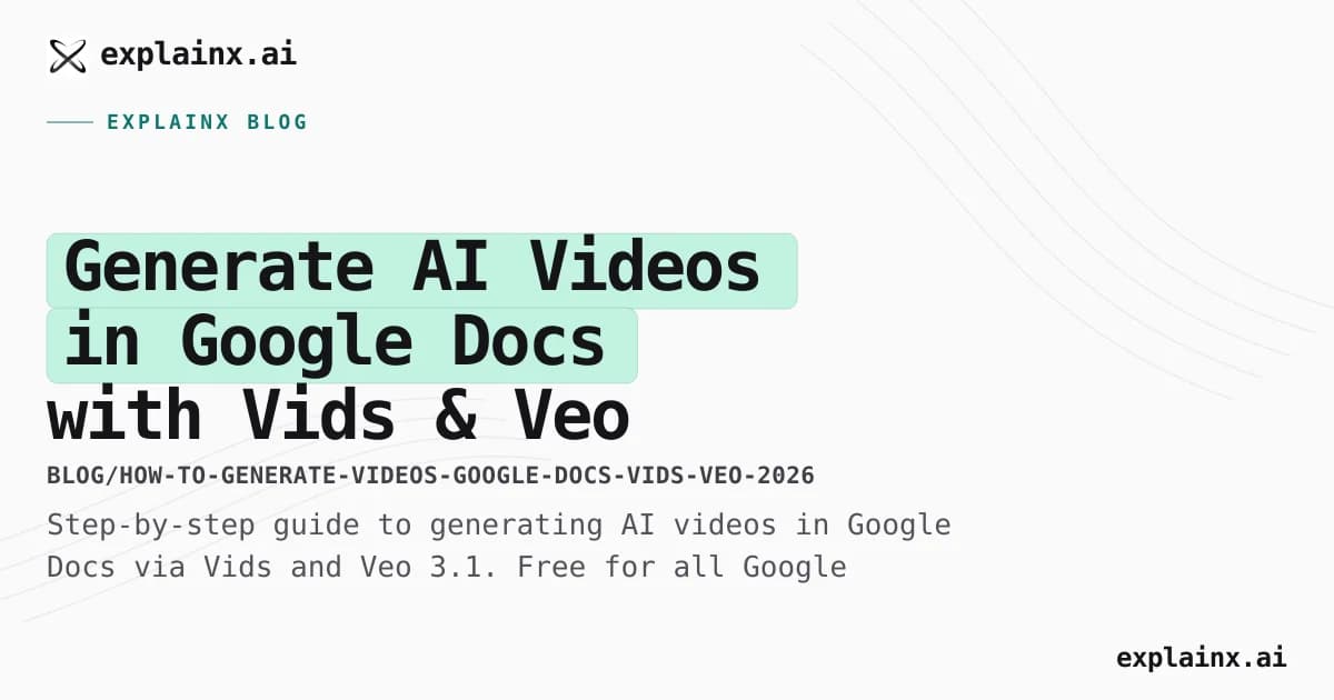 Generate AI Videos in Google Docs with Vids & Veo 3.1【2026】